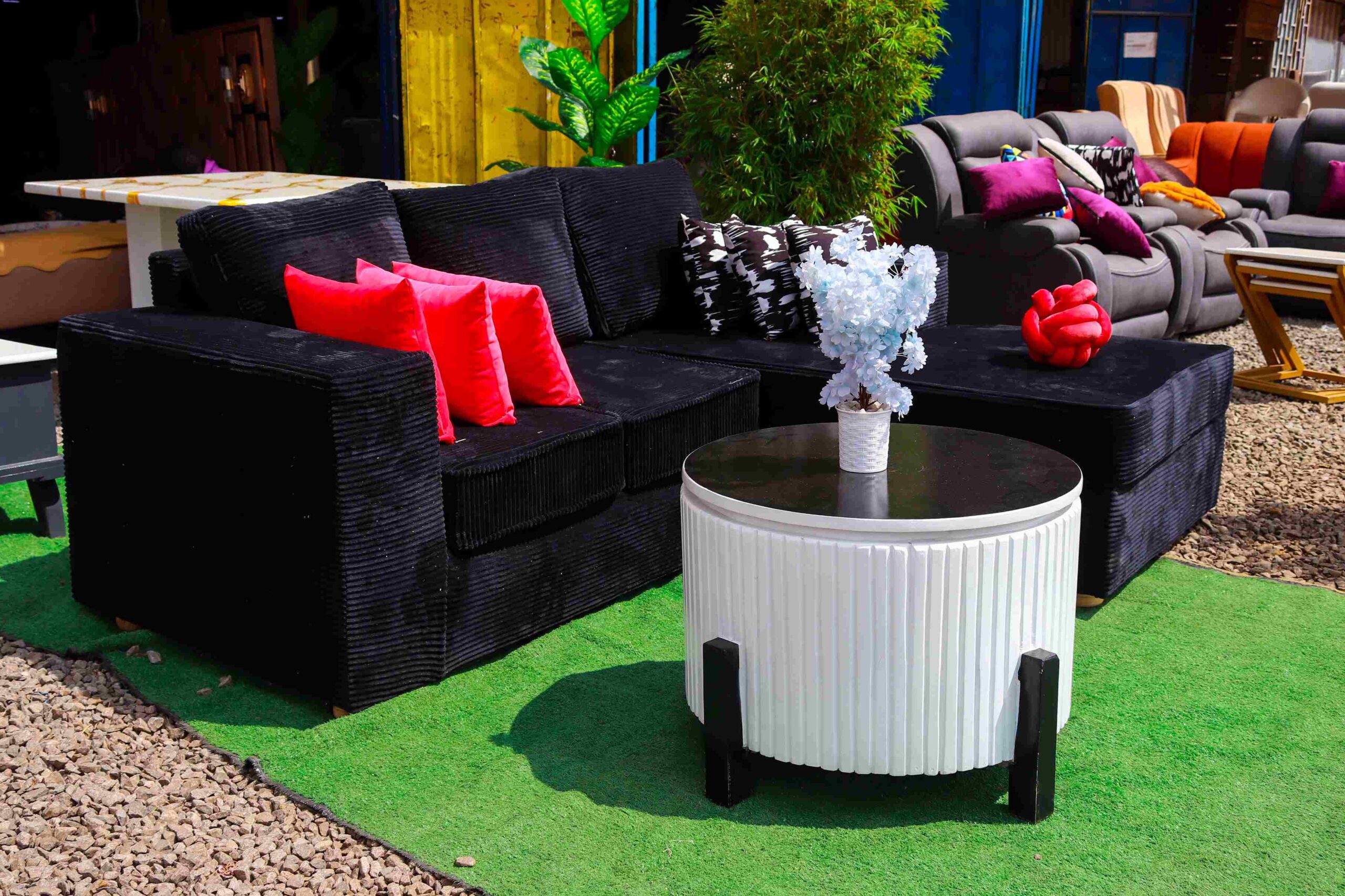 Black L Shaped Sofa